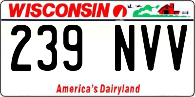 WI license plate 239NVV