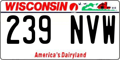 WI license plate 239NVW