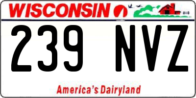 WI license plate 239NVZ