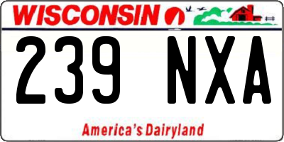 WI license plate 239NXA