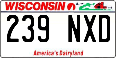 WI license plate 239NXD