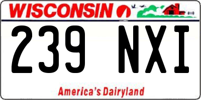 WI license plate 239NXI