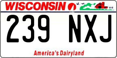 WI license plate 239NXJ