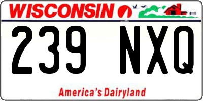 WI license plate 239NXQ