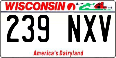 WI license plate 239NXV