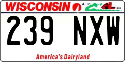 WI license plate 239NXW