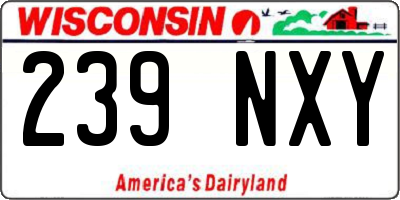 WI license plate 239NXY