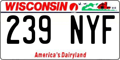 WI license plate 239NYF