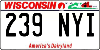 WI license plate 239NYI