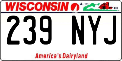WI license plate 239NYJ