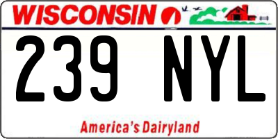 WI license plate 239NYL
