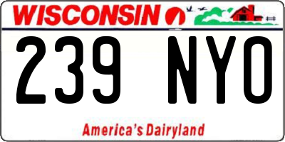 WI license plate 239NYO