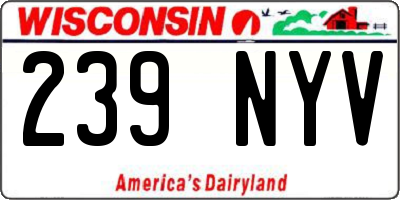 WI license plate 239NYV