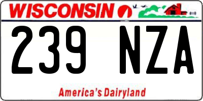 WI license plate 239NZA