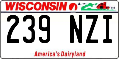 WI license plate 239NZI