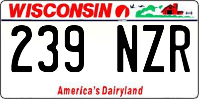 WI license plate 239NZR