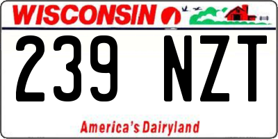 WI license plate 239NZT