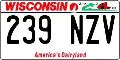 WI license plate 239NZV