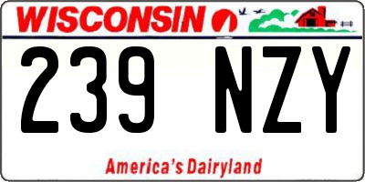 WI license plate 239NZY