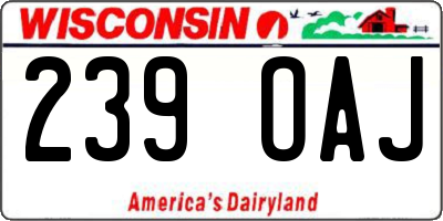 WI license plate 239OAJ