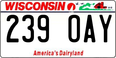 WI license plate 239OAY