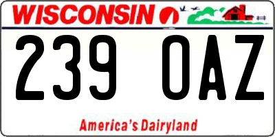WI license plate 239OAZ