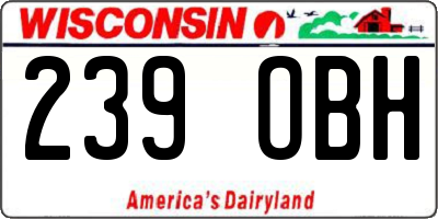 WI license plate 239OBH