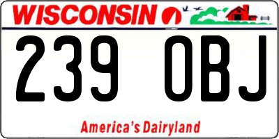 WI license plate 239OBJ