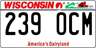 WI license plate 239OCM
