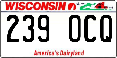 WI license plate 239OCQ