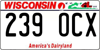 WI license plate 239OCX