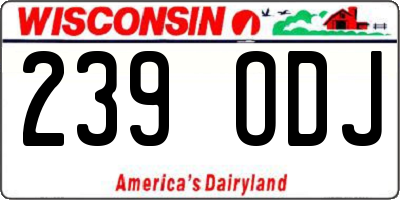 WI license plate 239ODJ