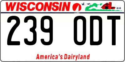 WI license plate 239ODT