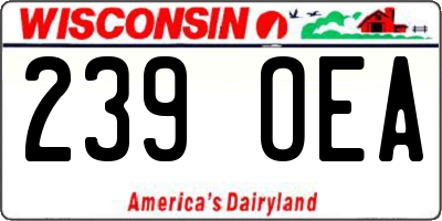 WI license plate 239OEA