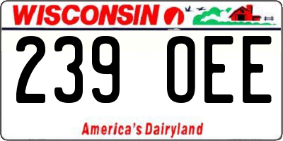 WI license plate 239OEE