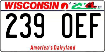 WI license plate 239OEF