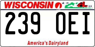 WI license plate 239OEI