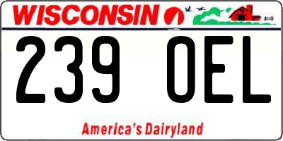 WI license plate 239OEL