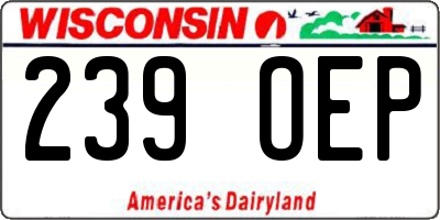 WI license plate 239OEP