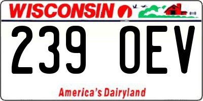 WI license plate 239OEV