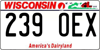 WI license plate 239OEX