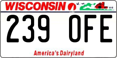 WI license plate 239OFE