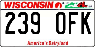 WI license plate 239OFK