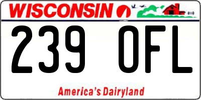 WI license plate 239OFL