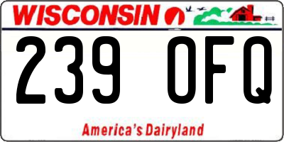 WI license plate 239OFQ