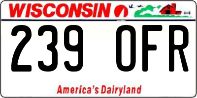 WI license plate 239OFR