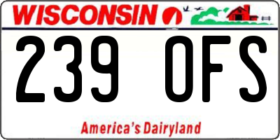 WI license plate 239OFS