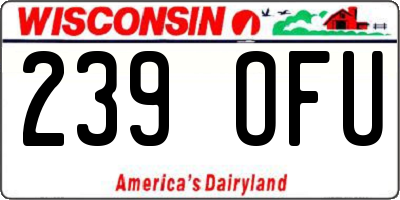 WI license plate 239OFU