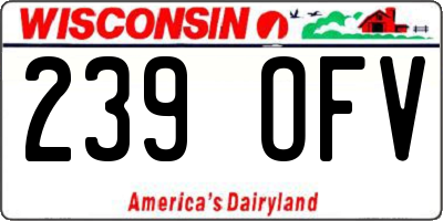 WI license plate 239OFV