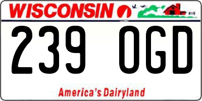WI license plate 239OGD